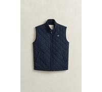 GANT Herren Steppweste - QUILTED WINDCHEATER VEST, Reißverschluss, Stehkragen Blau 3XL