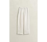 GANT - Gestreifte Hose aus Leinenmix eggshell - Gr. - 42