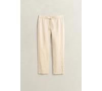 GANT Regular Fit Striped Linen Drawstring Pants Faded Beige Beige L