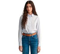 GANT Damen Hemdbluse REG POPLIN Stripe Shirt – Popeline, gestreift, Regular Fit – Hellblau Größe 46