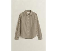 GANT - Gestreifte Popeline-Bluse im Regular Fit country green - Gr. - 44