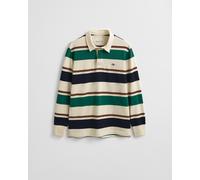 GANT Sweatshirt mit Polokragen und Label-Stitching in Offwhite, Größe XXL