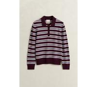 GANT - Gestreifter Rugger aus ultrafeiner Lambswool darkened wine - Gr. - M