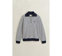 GANT - Gestreifter Troyer evening blue - Gr. - XL