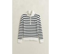 GANT - Gestreifter Zopfstrick Troyer eggshell - Gr. - M