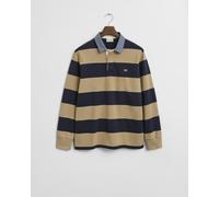 GANT Herren REG Chambray Stripe Heavy Rugger Polohemd, Beige, XL