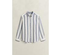 GANT - Gestreiftes Hemd aus Leinenmix vintage blue - Gr. - XL