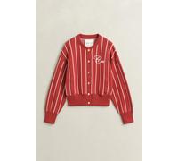 GANT - Gestrickte Gant Varsity Jacke deep grape wine - Gr. - XL