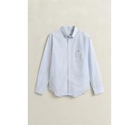 Langarmhemd GANT "REG CLASSIC POPLIN GINGHAM SHIRT", Herren, Gr. 3XL, N-Gr, light blau, Obermaterial: 100% Baumwolle, kariert, regular fit hüftbedeckend, 1-Knopf-Manschette, Hemden, mit Logostickerei,