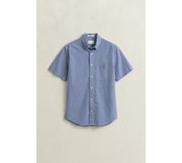 GANT - Gingham Classic Popeline Kurzarmhemd college blue - Gr. - XL