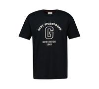 GANT Herren Graphic SS Tshirt T-Shirt, Black, L