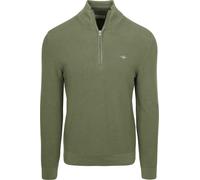 Gant Half Zip Pullover Micro Textured Grün - Größe L Grün L