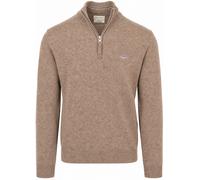 Gant Halfzip Lammwollpullover Camel - Größe XXL Braun XXL