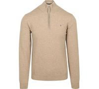 Gant Halfzip-Wollpullover Logo Beige - Größe 3XL Beige 3XL