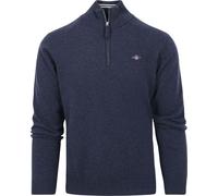 Gant Halfzip-Wollpullover Melange Blau - Größe 3XL Dunkelblau 3XL