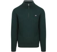 Gant Halfzip-Wollpullover mit Logo Grün - Größe L Grün L