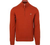 Gant Halfzip-Wollpullover mit Logo Rust - Größe L Orange L