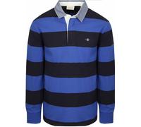 GANT Regular Fit Longsleeve Poloshirt Royal Blue, Gestreift