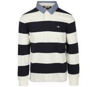 Gant Herren Reg Chambray Stripe Heavy Rugger T-Shirt, Eggshell, S EU