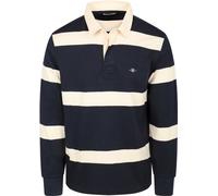GANT Heavy Rugger Stripe Shield Poloshirt Navy/Weiß - Größe 4XL Weiß 4XL