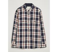 GANT Heavy Twill Checked Overshirt Evening Blue Blau S