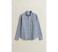 GANT - Hemd aus Leinenmix vintage blue - Gr. - XXXL
