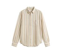 GANT Herrenhemd Regular Cotton Linen Stripe Shirt – Leinen-Baumwoll-Mix, gestreift – Beige L