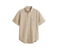 GANT Regular Fit Leinenhemd Oat Beige, Einfarbig