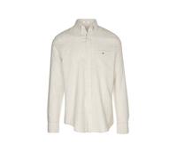 Langarmhemd GANT "Hemd REGULAR COTTON LINEN SHIRT 1er Pack", Herren, Gr. M, N-Gr, beige, Obermaterial: 55% Leinen LI. 45% Baumwolle CO., Hemden (77336547-M) beige