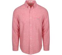 GANT Herrenhemd REG Cotton Linen Shirt Regular Fit Langarm Rosa XL