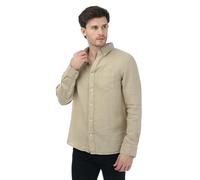 Gant - Hemd für Herren, Stückgefärbt, Leinen, Regulär (Beige) 2XL