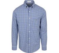 GANT Herrenhemd Regular Fit Poplin Gingham – College Blue, XL