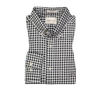 GANT Herren Reg Poplin Gingham Shirt Klassisches Hemd, Schwarz, XXL EU