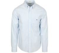 GANT Hemd Stripe Poplin Classic Blau - Größe XL Hellblau XL
