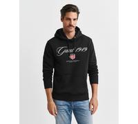 GANT Herren 1949 Graphic Hoodie (XXXL) Schwarz