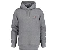 GANT Shield Regular Fit Kapuzen Sweatshirt grau, Melange