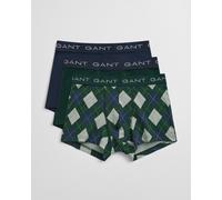 GANT Herren 3er-Pack Argyle Boxershorts mit Print (XXL) TARTAN Grün