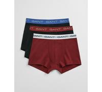 Trunk GANT "TRUNK 3-PACK", Herren, Gr. L, 3 Stk., plumped rot, Webqualität, Obermaterial: 95% Baumwolle, 5% Elasthan, unifarben, körpernah, Unterhosen, Mit elastischem Bund (38725046-L) plumped rot