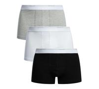 GANT Herren Boxershorts, 3er Pack - Core Trunk 3-Pack, Cotton Stretch, einfarbig Schwarz/Grau/Weiß XL