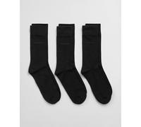 GANT Herren 3er-Pack Weiche Baumwollsocken (40-42) Schwarz