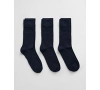 GANT Herren 3er-Pack Weiche Baumwollsocken (43-45) MARINE