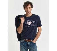 GANT Shield Regular Fit T-Shirt Rundhals blau, Bedruckt