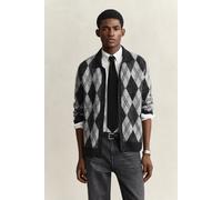 GANT Herren Argyle Polopullover aus Alpakagemisch (XXXL) Schwarz