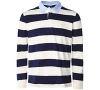 GANT Herren Barstreifen schweres Rugger-Shirt Creme XXL