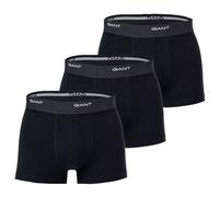 GANT Herren Boxershorts, 3er Pack - Core Trunk 3-Pack, Cotton Stretch, einfarbig Schwarz 2XL