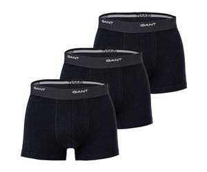 GANT Herren Boxershorts, 3er Pack - Core Trunk 3-Pack, Cotton Stretch, einfarbig Schwarz 3XL