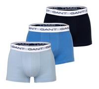 GANT Herren Boxershorts, 3er Pack - Trunk 3-Pack, Logo, einfarbig Blau 2XL