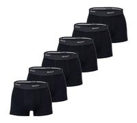 GANT Herren Boxershorts, 6er Pack - Core Trunk 6-Pack, Cotton Stretch, einfarbig Schwarz M