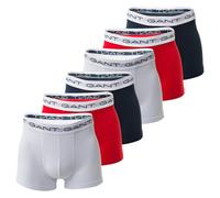 GANT Herren Boxershorts, 6er Pack - Trunks, Cotton Stretch, Logo, einfarbig Mehrfarbig M