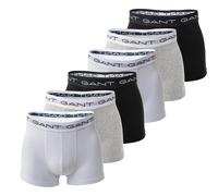 GANT Herren Boxershorts, 6er Pack - Trunks, Cotton Stretch, Logo, einfarbig XXL Grau